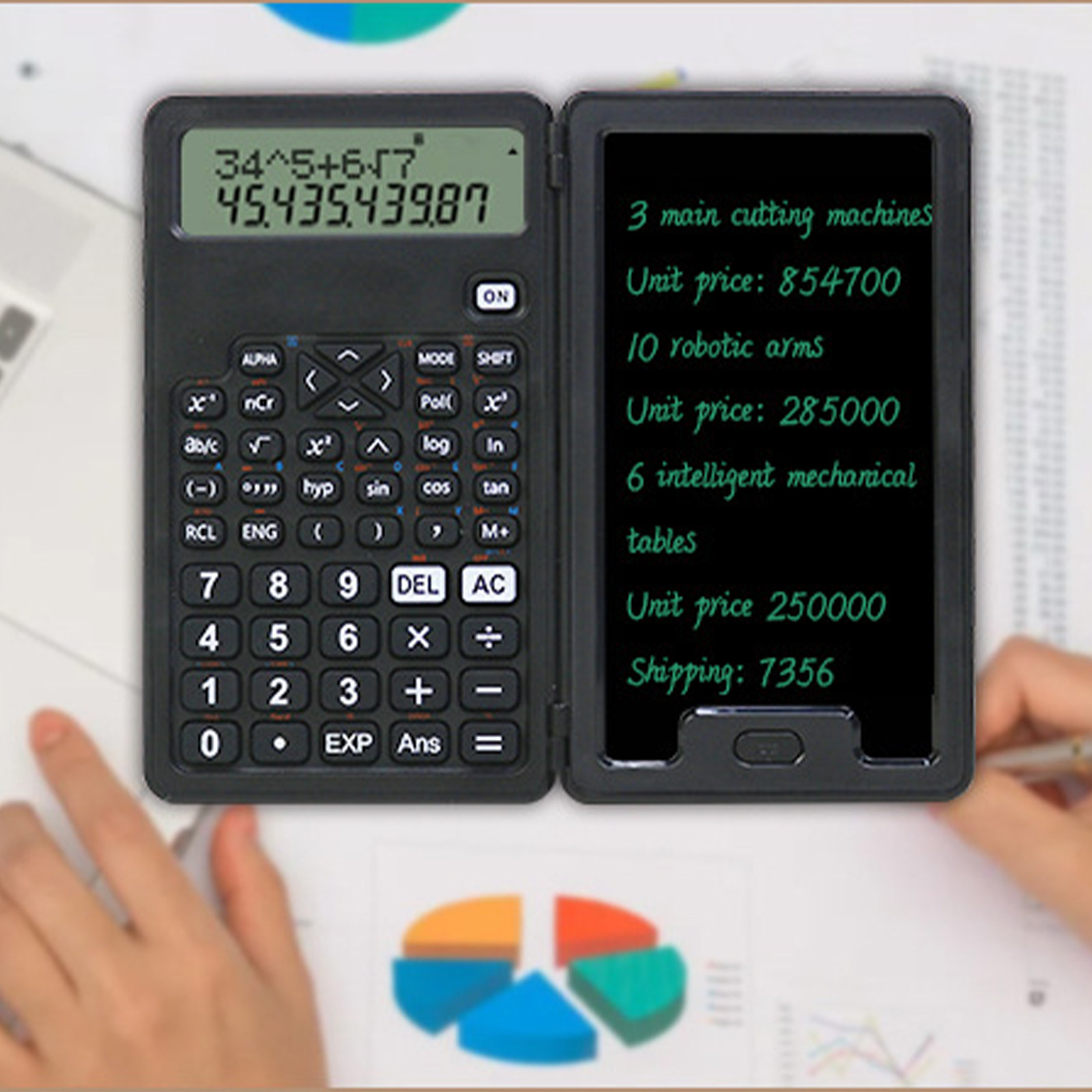 FNYOXU Calculators for School Calculator Handwriting Board Foldable 12 Digit Display Value With Writing Fine Handwriting Children Drawing Board Writing Board Calculator Calculator
